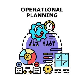 Operational planning strategy development process vector illustration Stock Illustration