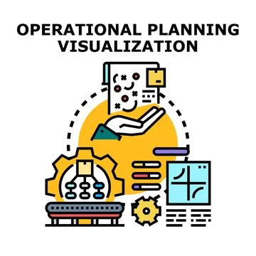 Operational planning visualization process management concept Stock Illustration