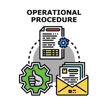 Operational procedure process cycle planning concept Stock Illustration