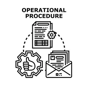 Operational procedure process cycle planning concept Stock Illustration