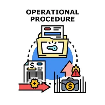 Operational procedure workflow illustrating business process management Stock Illustration