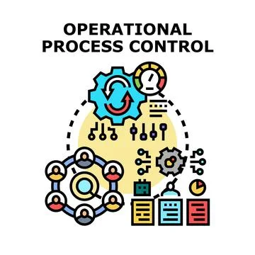 Operational process control managing business workflow automation Stock Illustration