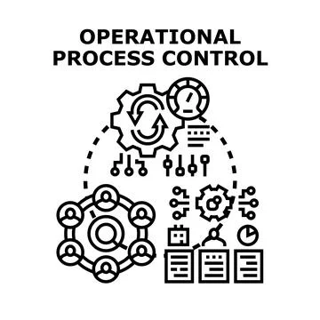 Operational process control managing business workflow automation 스톡 일러스트