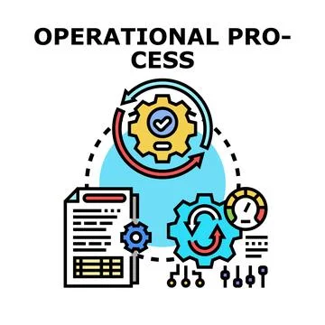 Operational process development optimization planning performance イラスト素材
