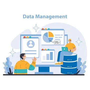 Operational processes and technologies concept. Flat vector illustration. Stock Illustration