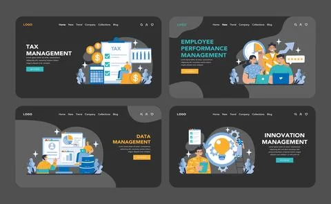 Operational processes and technologies concept. Flat vector illustration. 스톡 일러스트