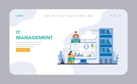Operational processes and technologies concept. Flat vector illustration. 스톡 일러스트