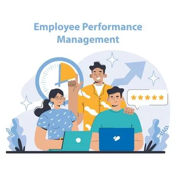 Operational processes and technologies concept. Flat vector illustration. Illustrazione stock