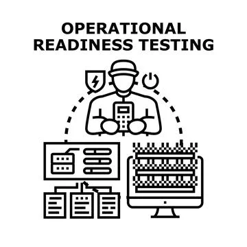Operational readiness testing of system infrastructure 스톡 일러스트