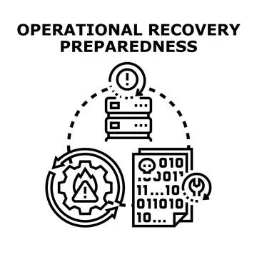 Operational recovery preparedness planning data system restoration イラスト素材