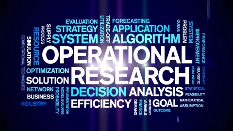 Operational Research animated word cloud,animation tag kinetic typography loop. Stock Footage 317668910