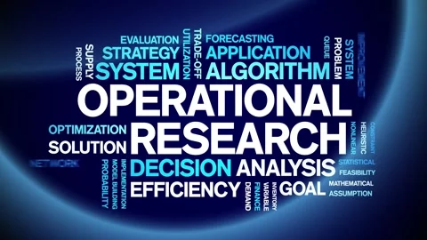 Operational Research animated word cloud,animation tag kinetic typography loop. Stock Footage 317668972