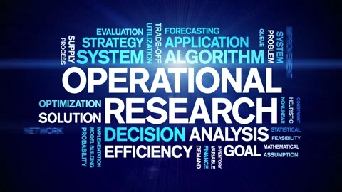 Operational Research animated word cloud,animation tag kinetic typography loop. Stock Footage 317669110