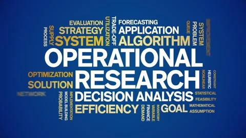 Operational Research animated word cloud,animation tag kinetic typography loop. Stock Footage 317669307