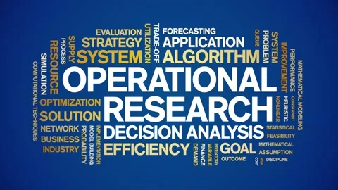 Operational Research animated word cloud,animation tag kinetic typography loop. Stock Footage 317669462