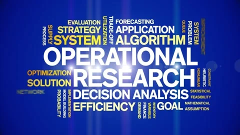 Operational Research animated word cloud,animation tag kinetic typography loop. Stock Footage 317669570