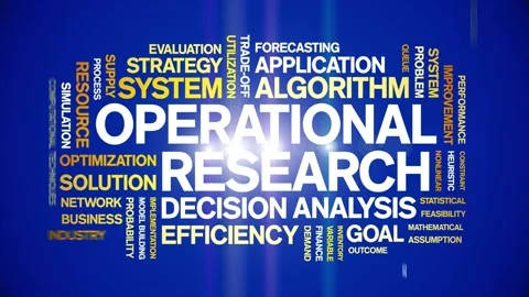 Operational Research animated word cloud,animation tag kinetic typography loop. Stock Footage 317669617