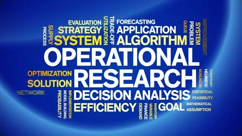 Operational Research animated word cloud,animation tag kinetic typography loop. Stock Footage 317669666