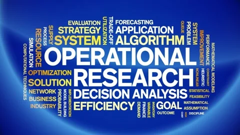 Operational Research animated word cloud,animation tag kinetic typography loop. Stock Footage 317669720