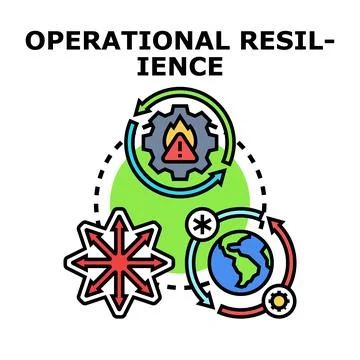 Operational resilience ensuring process sustainability and stability Stockillustratie