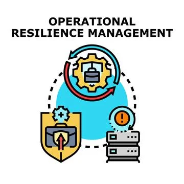 Operational resilience management optimizing business security and data pro.. Stock Illustration