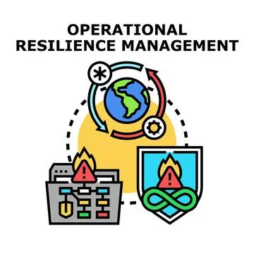 Operational resilience management protecting global operations and business.. Stock Illustration