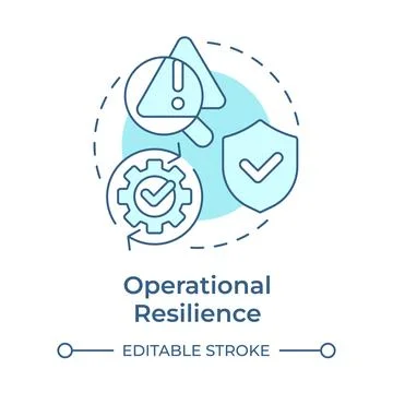 Operational resilience soft blue concept icon Stock Illustration