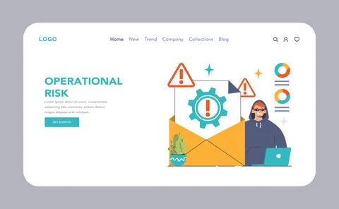 Operational Risk concept. Flat vector illustration イラスト素材