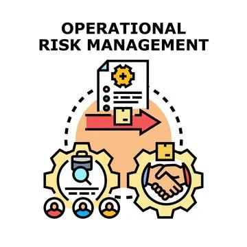 Operational risk management process for business team イラスト素材