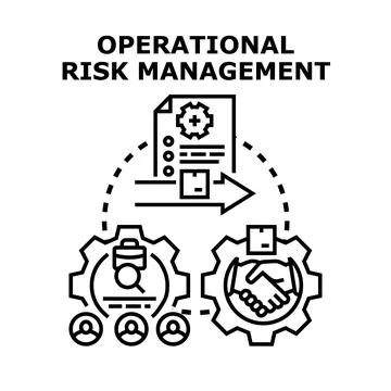 Operational risk management process for business team Illustrazione stock