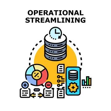 Operational streamlining process management vector concept Stock Illustration