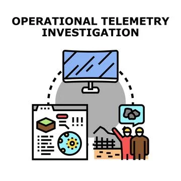 Operational telemetry investigation and data analysis concept Stock Illustration