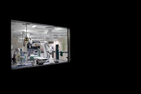 Operational theater through a window Stock Photos