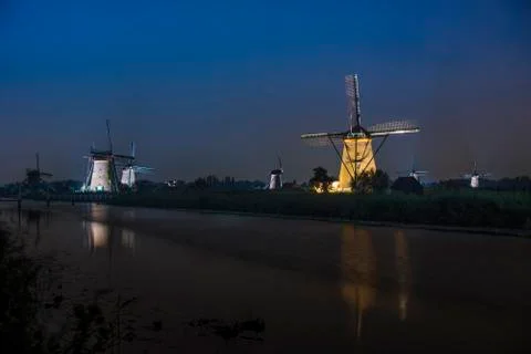 Operational windmill  Stock Photos