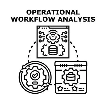 Operational workflow analysis vector concept icon Stockillustratie