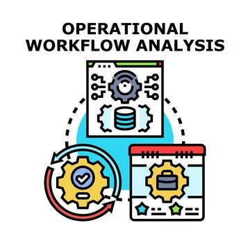 Operational workflow analysis vector concept icon Stock Illustration