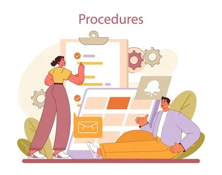 Operational Workflow Optimization concept. Streamlining tasks for business Stock Illustration