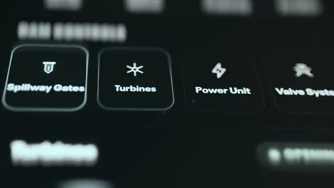 Operations Control Menu Industrial Technology Dashboard Stock Footage 339609169