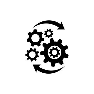 Operations icon in flat style isolated on white Stock Illustration