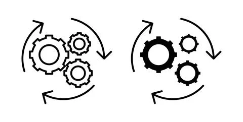 Operations icon symbol. Vector illustration pack in black color. Stock Illustration