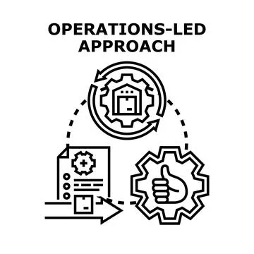 Operations led approach driving business process flow Stock Illustration
