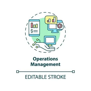 Operations management concept icon Stock Illustration