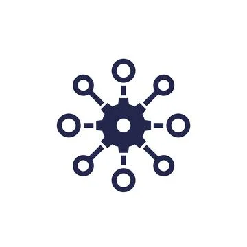 Operations or process icon, vector Stock Illustration