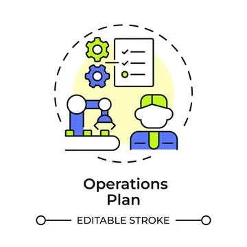 Operations plan multi color concept icon 스톡 일러스트