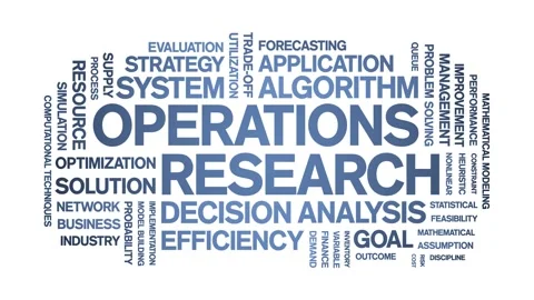 Operations Research animated word cloud,animation tag kinetic typography loop. Video stock 314946360