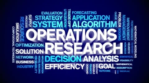 Operations Research animated word cloud,animation tag kinetic typography loop. Video stock 314946717