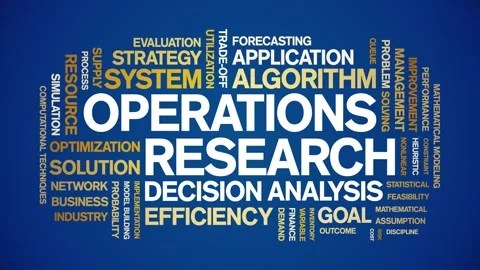 Operations Research animated word cloud,animation tag kinetic typography loop. Video stock 314946964
