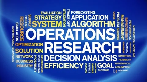 Operations Research animated word cloud,animation tag kinetic typography loop. Stock Footage 314947513