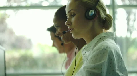 Operator assisting caller Stock Footage 63283719