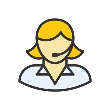 Operator Call Center Icon Stock Illustration